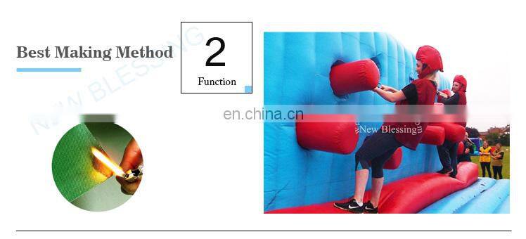 Funny big red ball last man standing inflatable wipeout punch wall game