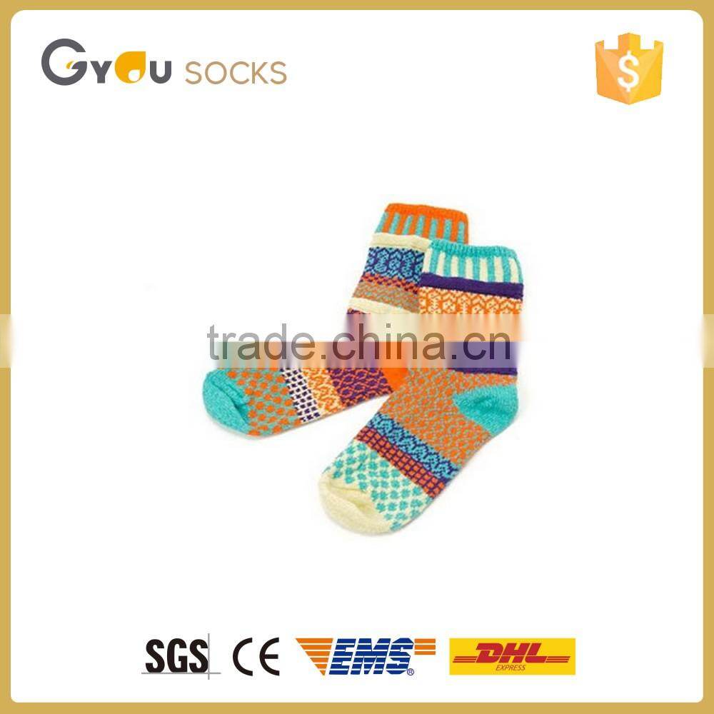 Newest fashion printed women sock stripes hot women tube stance socks
