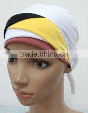 U088 Newest design colorful crossover islamic inner cap muslim underscarf