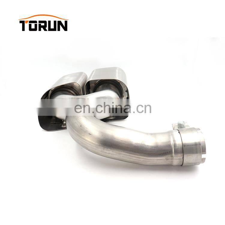 New style Universal m performance gold car exhaust tip for porsche 18 Cayenne Square Brush