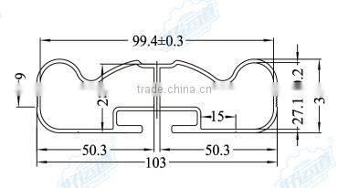 05426 Aluminum Alloy Truck Floor / Refrigerated truck body flooring / Aluminum T track flooring for truck body flooring