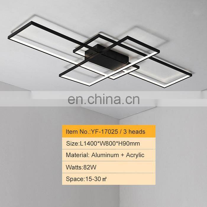 The latest design hot sale square ceiling lamp modern linear chandelier ceiling modern lamp