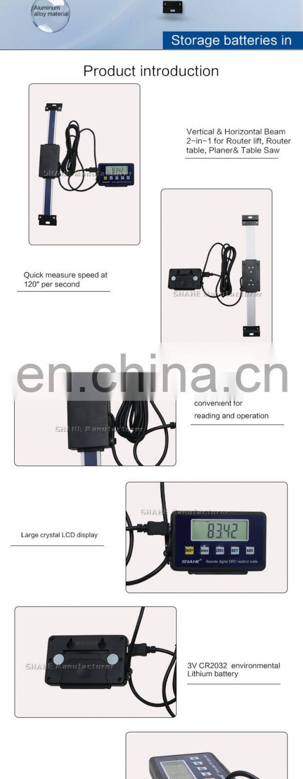 0-150mm 6" 0.01 mm Magnetic Remote Digital linear scale with digital readout External Display Electronic linear scale