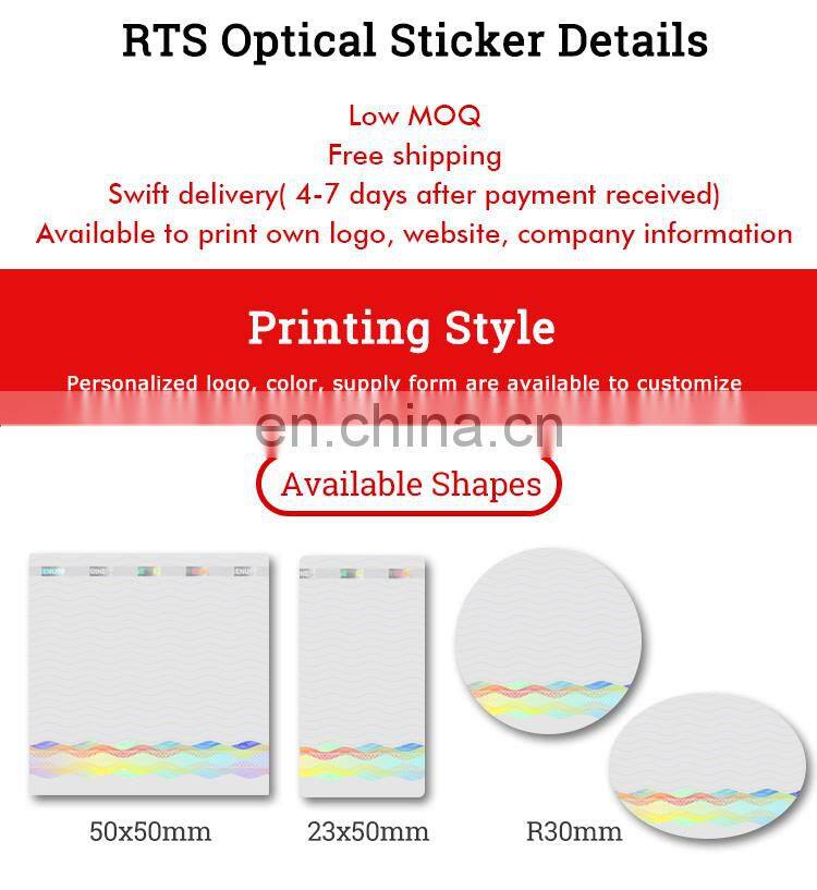 Warranty Void Hologram Sticker with Scratch QR