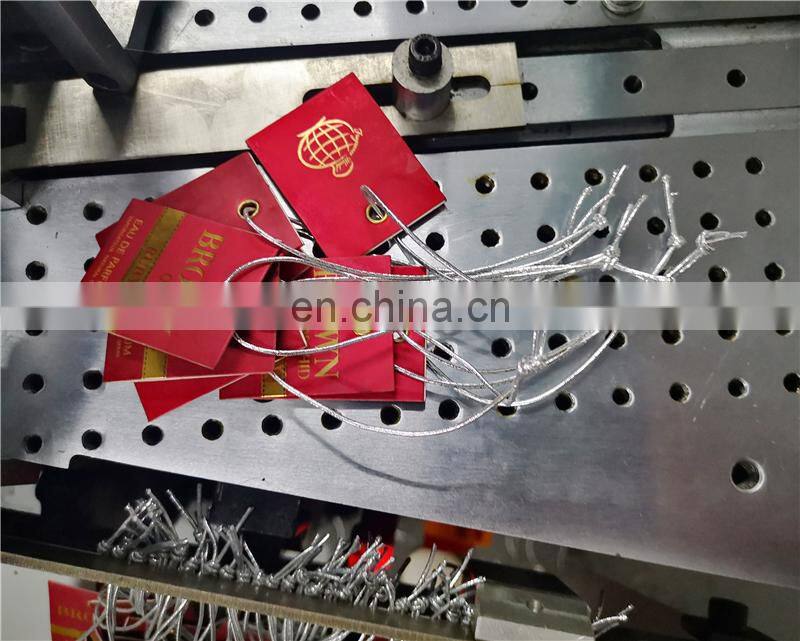 UT150 Fully Automatic Perfume bottle Hangtag Knot Tying Machine, car freshener card stringing equipment