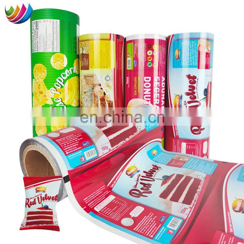Custom Food Plastic Film OPP Vmpet PE PET CPP BOPP Pet Film For Cake Candy Chocolate Chips Coffee Tea Milk Powder Food Packaging