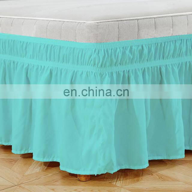 Amazon Hotsale Easy Fit Wrap Around Elastic America Style Bed Cover Skirt Bed Skirts For Home
