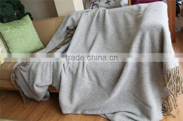 NO.1 China blanket factory life comfortable travel set home textile full size check wool throw plaid blanket