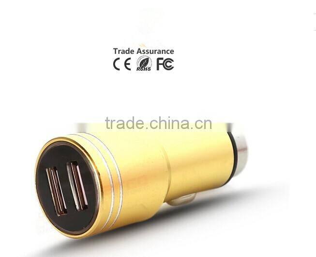 Hottest sale stainless steel Safety Hammer dual usb car charger