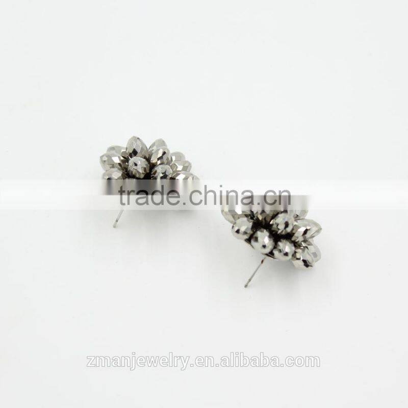 2015 Hot Sale Fashion Cluster Earring Beads Stud Earring Base