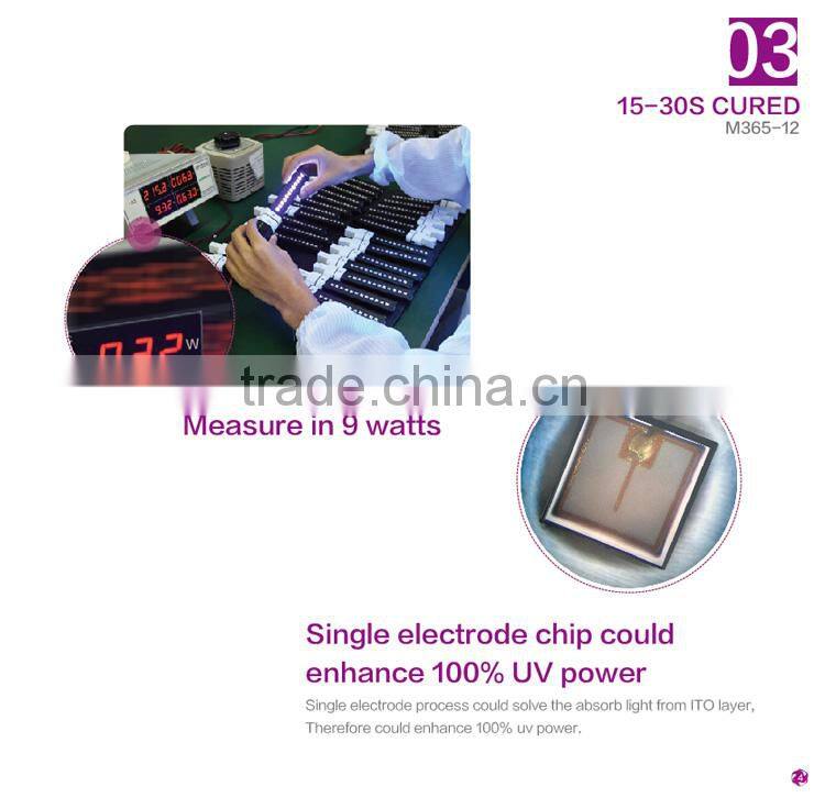 Newest 365nm 9W LED UV lamp uv nail lamp nail uv led lamp