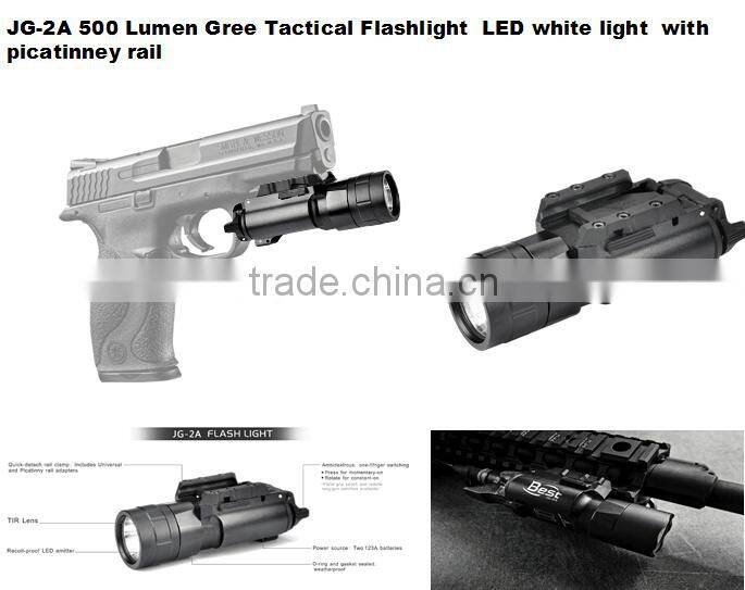 New product JG-2A 500 Lumen Tactical Light LED handgun or long gun weapon light made in china