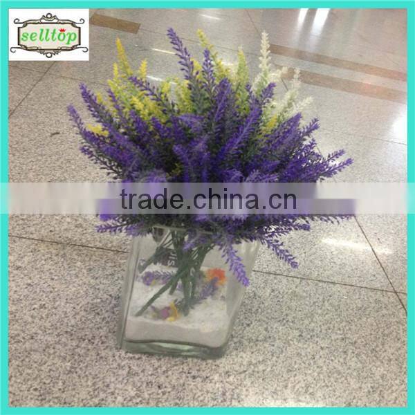 20cm 9 heads silk tulip with wooden pot artificial flower bonsai