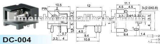 Male dc connector sizes for laptop