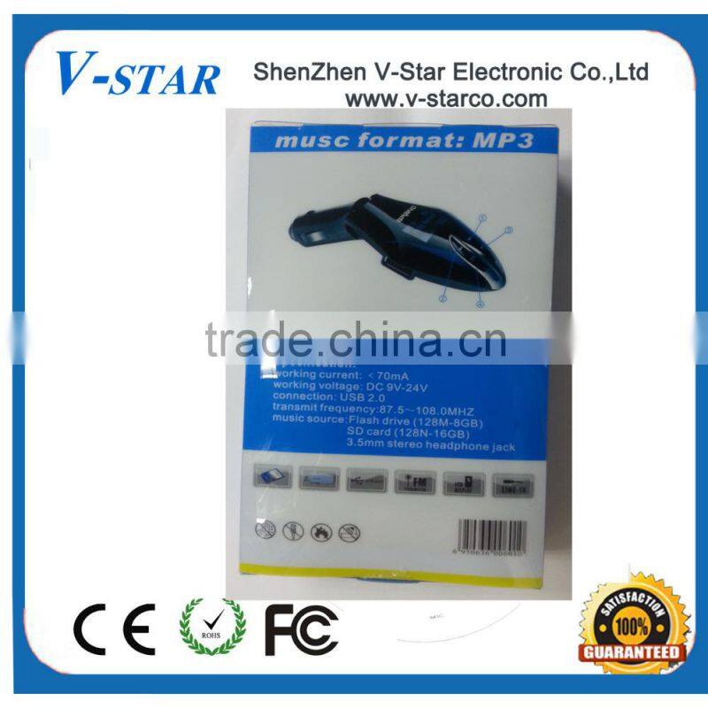 Good Quality Car Mp3 With LCD/LED display Usb Port Ft Card Fm Transmitter