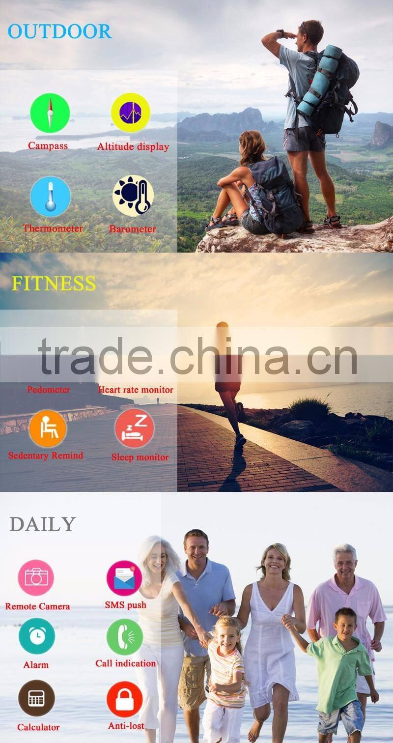 N10B smart watch outdoor sport watch With Heart Rate Monitor And Compass Waterproof watch For ios