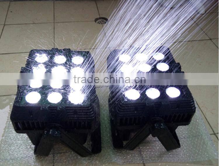 Battery powered 12x15w rgbwa uv high quality waterproof disco light