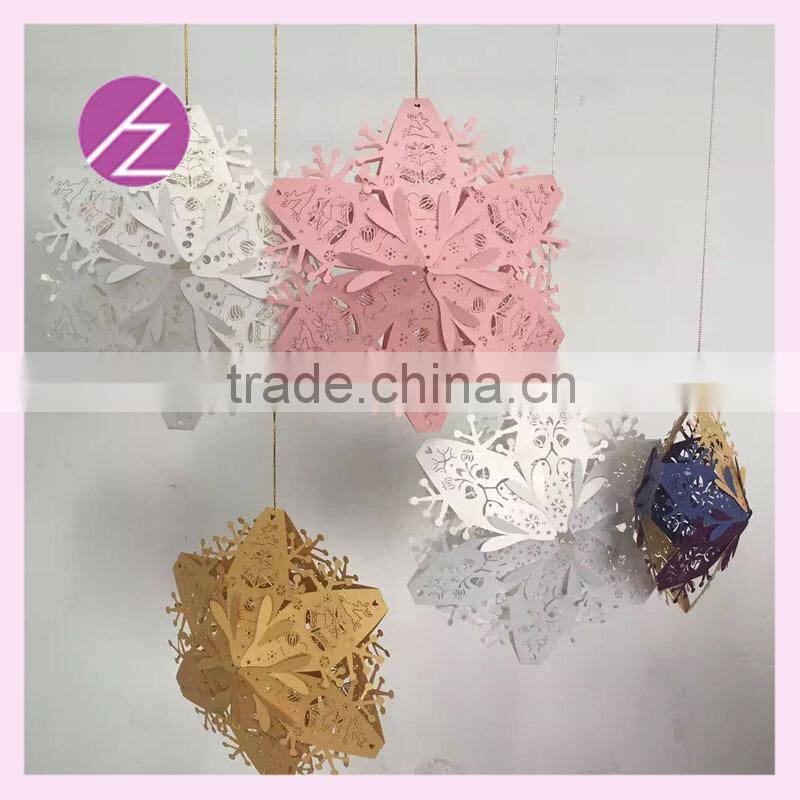 laser cut paper craft light 3D star