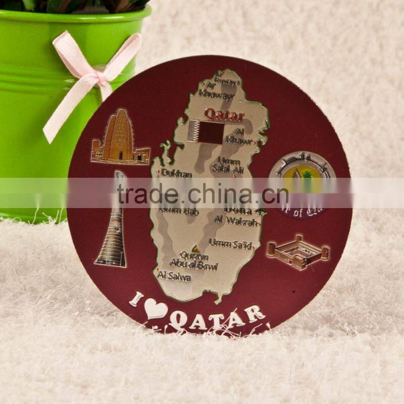 Custom fine high quality QATAR aluminum foil fridge magnets