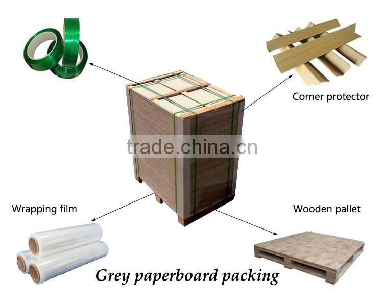 Hot sale wood pulp coated duplex board with grey back
