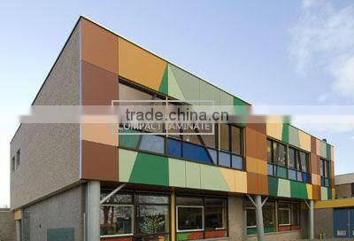 outdoor solid color compact laminate;wall cladding