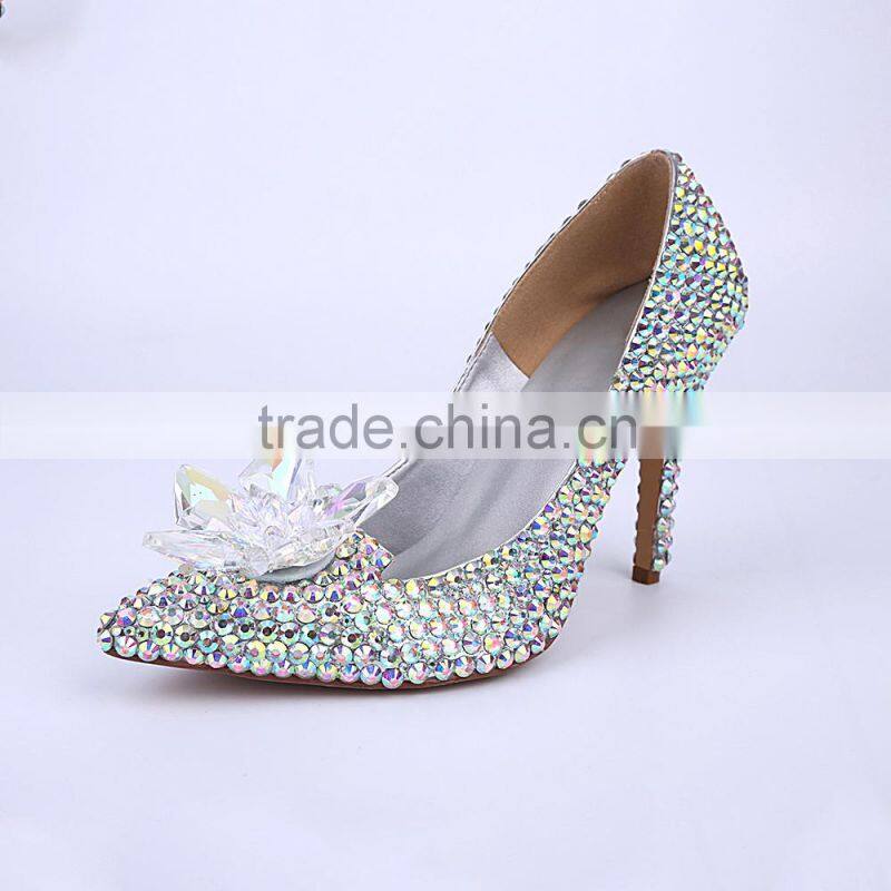 Gorgeous bridal wedding shoes sexy women pumps lady women high heels shoes with strass