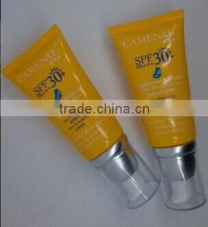 Airless Pump Cap Cosmetic Tube for Face Cleanser /Plastic Tube for Cosmetic Packaging with Airless Pump