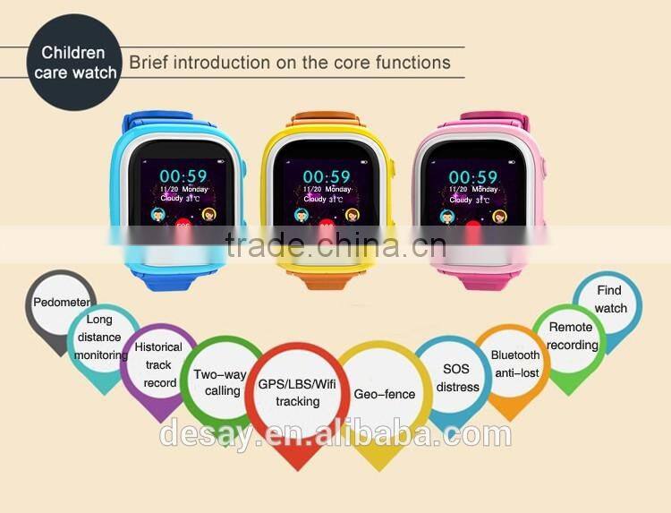 Desay SOS Two-way Calling GSM(2G) SIM BT3.0 Anti-lost GPS/LBS Tracking Watch IOS Android for kids DS-C602