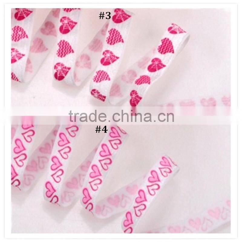 5/8'' elastic fold over elastic ribbon/ waistcoat ribbon/ bra silk ribbon