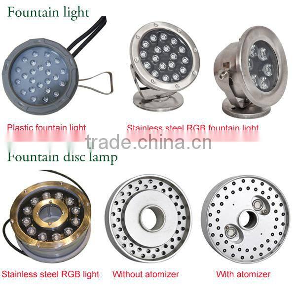 IP68 fully waterproof 304 stainless steel 24v 6w 9w 12w colorful submersible fountain led light