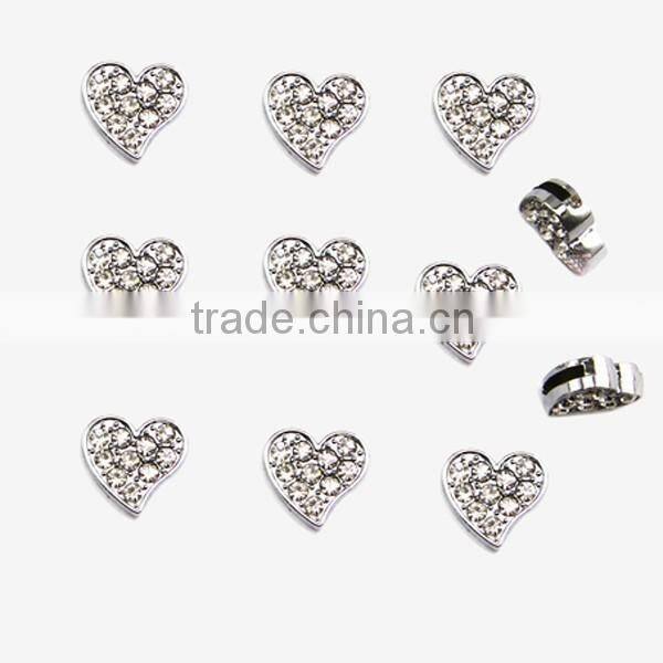 Rhinestone Crown Slider Charms For 10MM DIY Leather Bracelet Gummy Bracelet