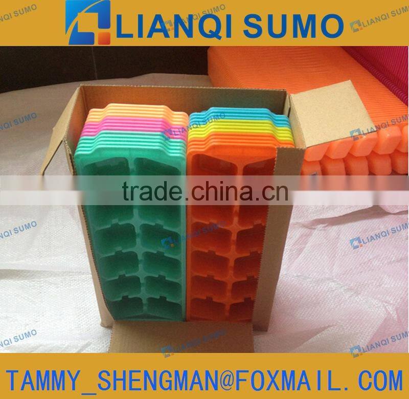 FDA Food Grade plastic ice cube tray mould with PP Colourful