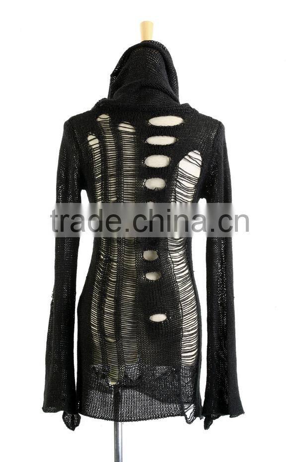 2014 new fashion unique design gothic dark sexy sweater cardigans M-012