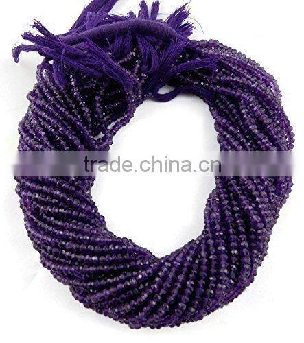5 Strands Amethyst Cubic Zirconia 3mm Rondelle Faceted CZ Beads Strand,Purple Amethyst CZ Beads,Purple CZ Beads,Jewelry