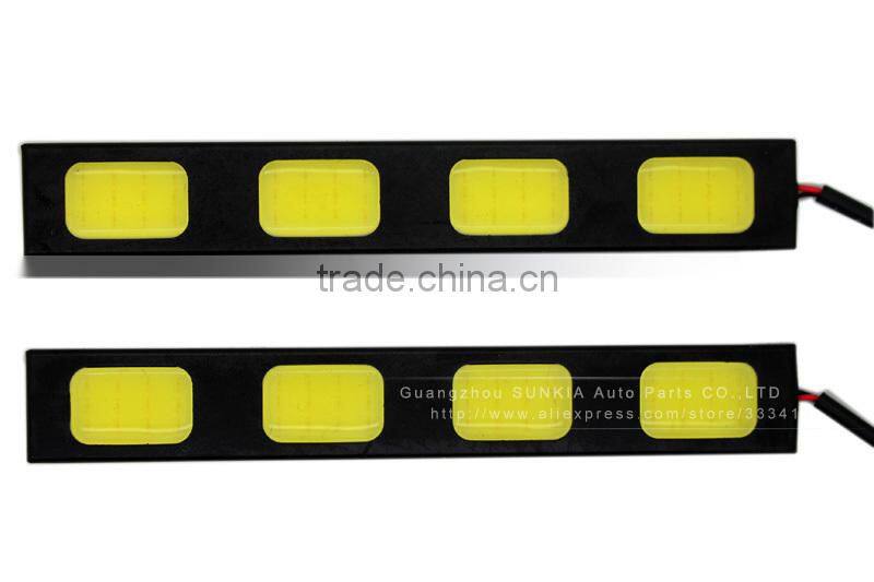 2015 New products 100% waterproof auto 4 led cob led drl for cars trucks