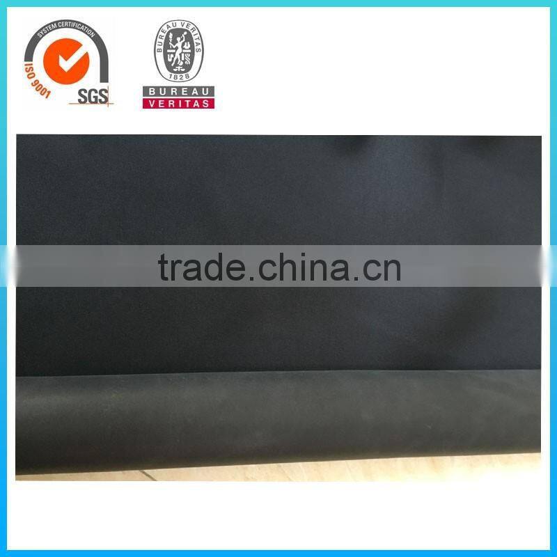 Black shiny neoprene rubber fabric for diving suits