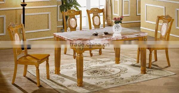 High end round rotatable marble dining table