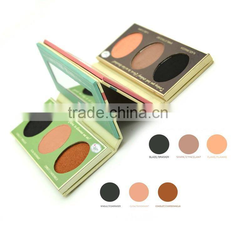 2015 Women Makeup Brand The Balm Eyeshadow Palette 2 Styles 3 Colors Smoke Balm Make up Eye Shadow with Red and Black Package