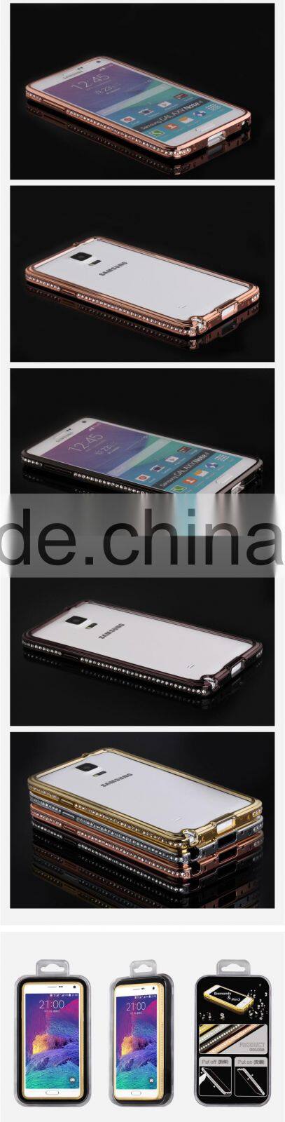 Diamond and Metal Phone Cases for Samsung Note 4