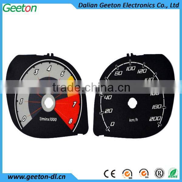 OEM 2D Good Light Transmission Automotive Meter Dial