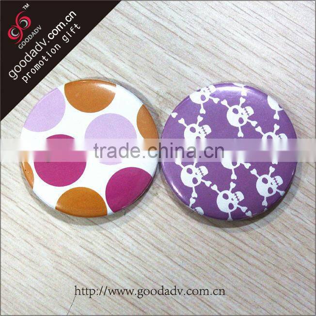 2016 Hot selling personal delicate designed beautiful tin hand mirror/gift Mirror