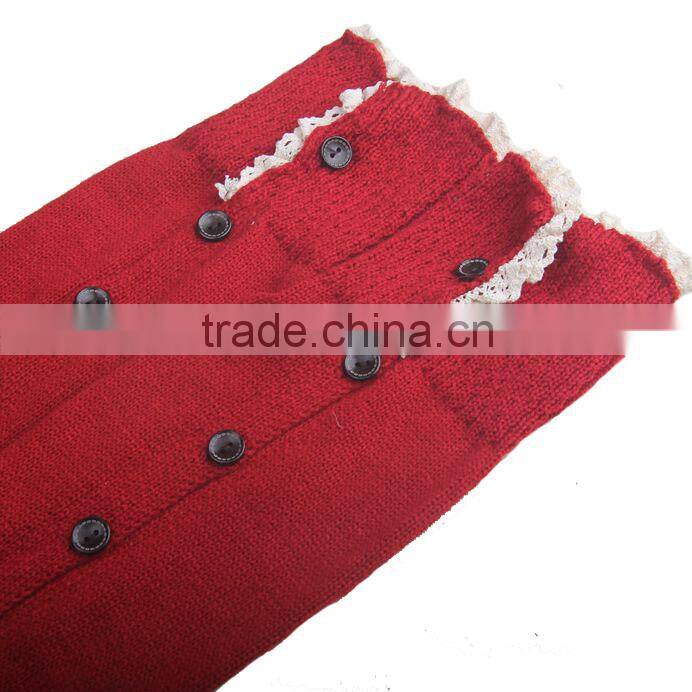 Black Friday color Button down Leg warmers lace boot cuff socks legwarmers womens knit leggings at stock