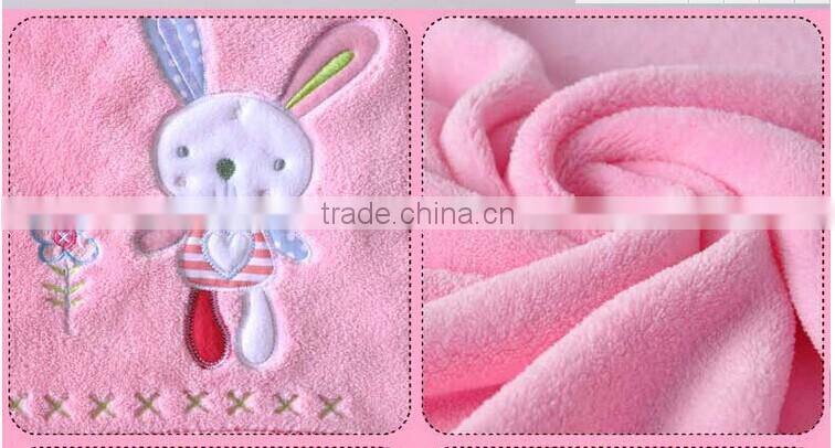 CORAL FLEECE CARTOON BLANKET FOR BABY INFANT CHILD KIDS, ANIMAL NIGHT OWL BUNNY RABBIT FOX LION 280G/SM 75X100CM(30X40INCH)