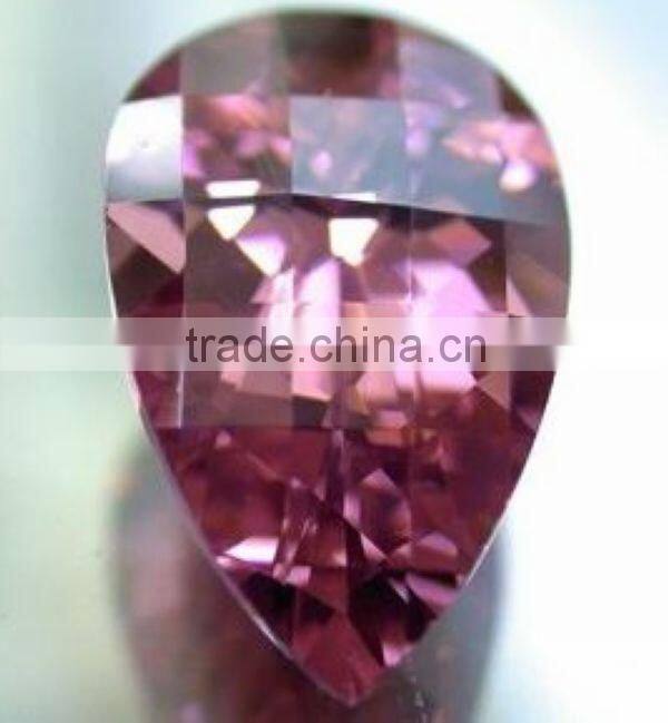 Hot seller purple glass princess cut cabochon gemstone