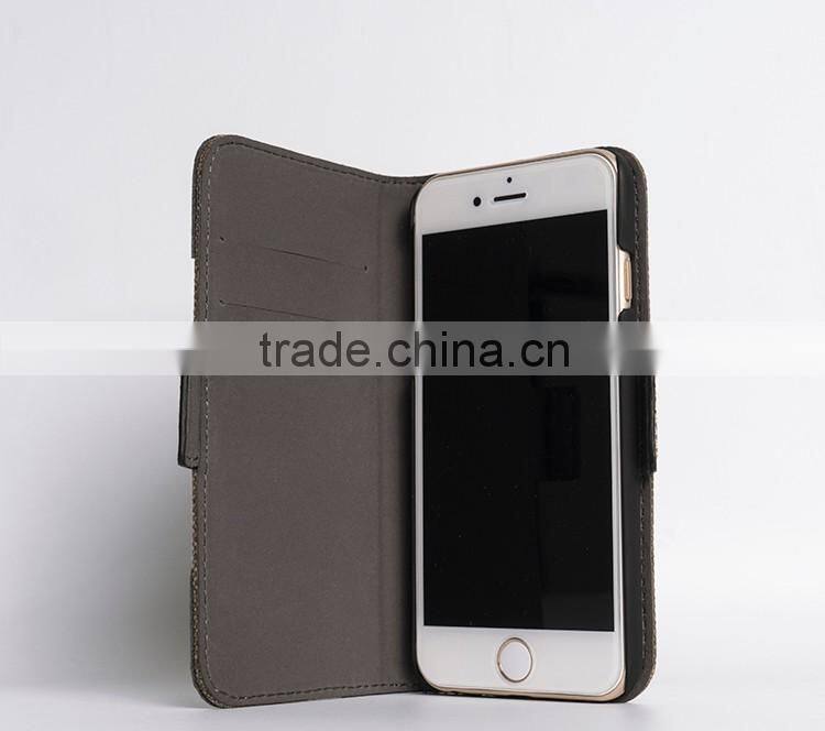 Flip pc+leather case money clip wallet cases for iphone6 6s
