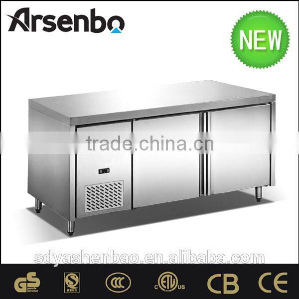 stainless steel fridge/ compressor kitchen worktable refrigerator/worktable refrigerator