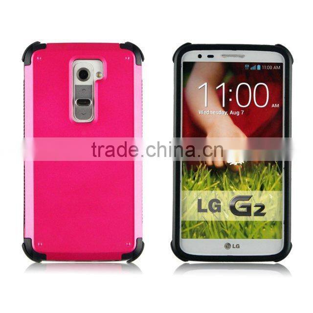 Hybrid armor double layer case for LG G2