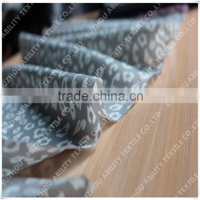 Leopard Sublimation Print Silk Dress Fabric