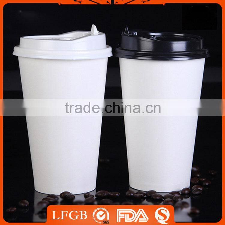 disposable pe coated paper cup, blank coffee white paper cup
