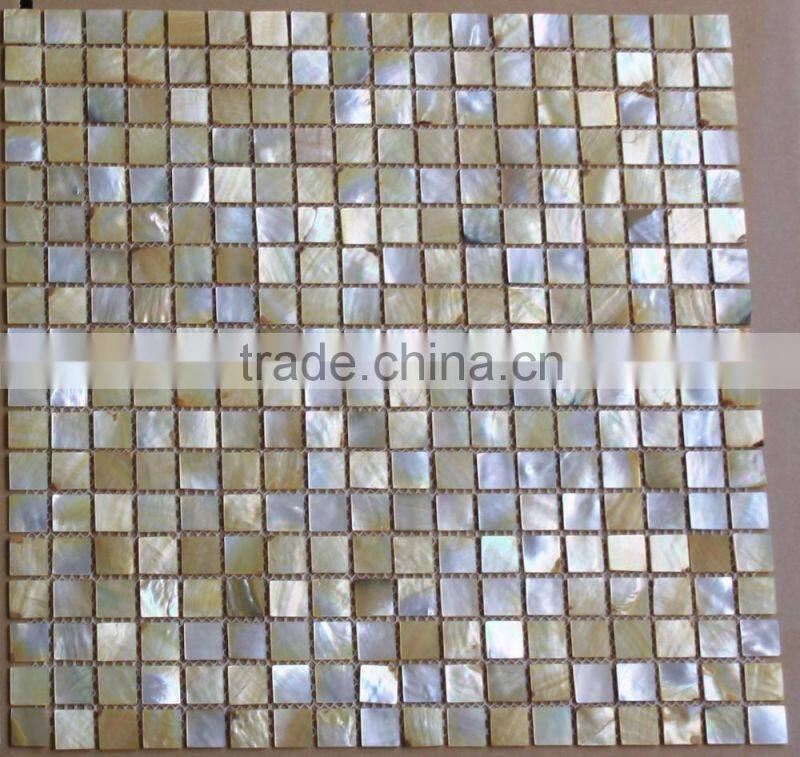Luxury speical design MOP Gold lip shell mosaic tile,interior wall mosaic,bathroom border tiles